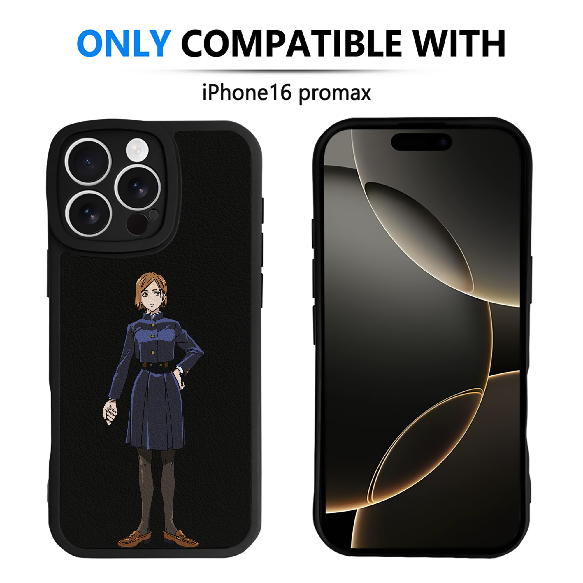 （画像用） 呪術廻戦 Jujutsu Kaisen 【iPhone 16シリーズ対応】シリコンスマホケース（レザー調） 材質：シリコン